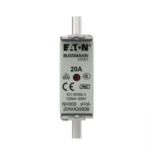 Eaton - Smeltpatroon (mes) - NH FUSE 20AMP 500V SIZE 000 GG MGL 20NHG000B 12934892