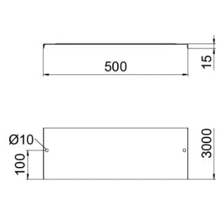 OBO - Deksel kabeldraagsysteem - DGRR 500 FT 6001832 14038789