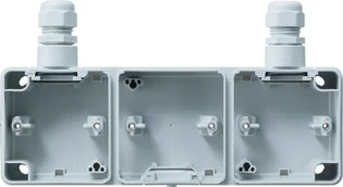 Gira - Opbouwbak inbouwschakelmateriaal - Geh.-UT 3f 2xM25 WG AP GR 008335 143607
