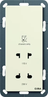 Gira - Scheerwandcontactdoos - Rasiersteckd.115-230V Sys55 CW 282001 156362
