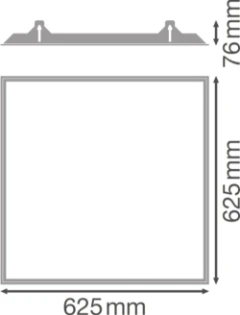 Ledvance - Mechanische toebehoren/onderdelen voor verlichtingsarmaturen - PANEL 600 RECESSED MOUNT FRAME 4058075402881 17828516