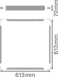 Ledvance - Mechanische toebehoren/onderdelen voor verlichtingsarmaturen - PANEL 600 SURFACE MOUNT KIT H70 VAL 4058075402843 17829029