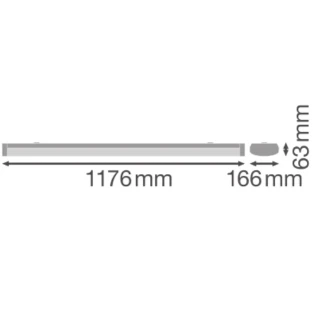 Ledvance - Plafond-/wandarmatuur - LN SF IP44 1200 P 32W 840 WT 4058075733114 17829386