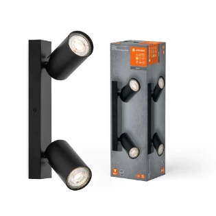 Ledvance - Plafond-/wandarmatuur - LED Spot Octagon GU10 Black 2x3.4W 4058075828483 17834573