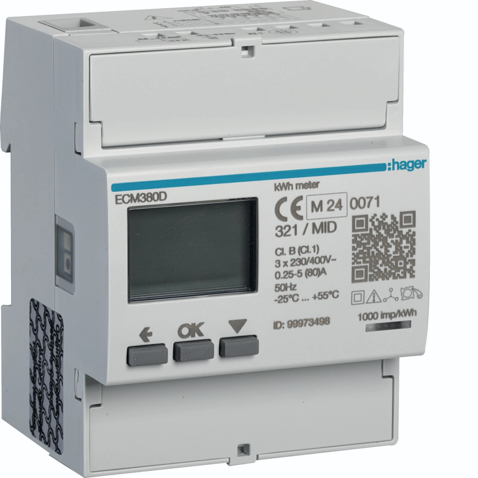 Hager Elektriciteitsmeter ECM380D ECM380D 17922995