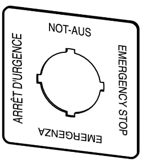Eaton - Tekstschild voor drukknop/signaallamp - M22-XYK1 216484 17972828