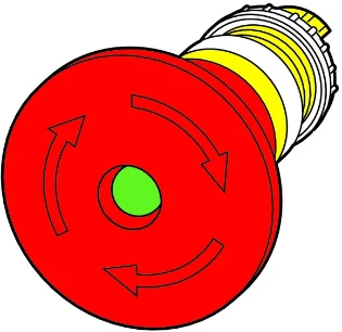 Eaton - Drukknop frontelement (paddenstoel) - M22-PVT45P-MPI 121463 17983537