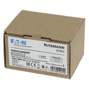 Eaton - Smeltpatroon (mes) - NH160A 500V gG SIZE 00 WEATHER RESI 160NHG00BWP 17983999