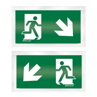Esylux - Pictogram noodverlichting - Picto 32 dubbelz. r-onder/l-onder EN10032530 181946