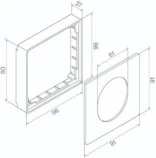 Hager - Afdekplaat installatiecomponenten wandgoot - G33747035 G33747035 18269039