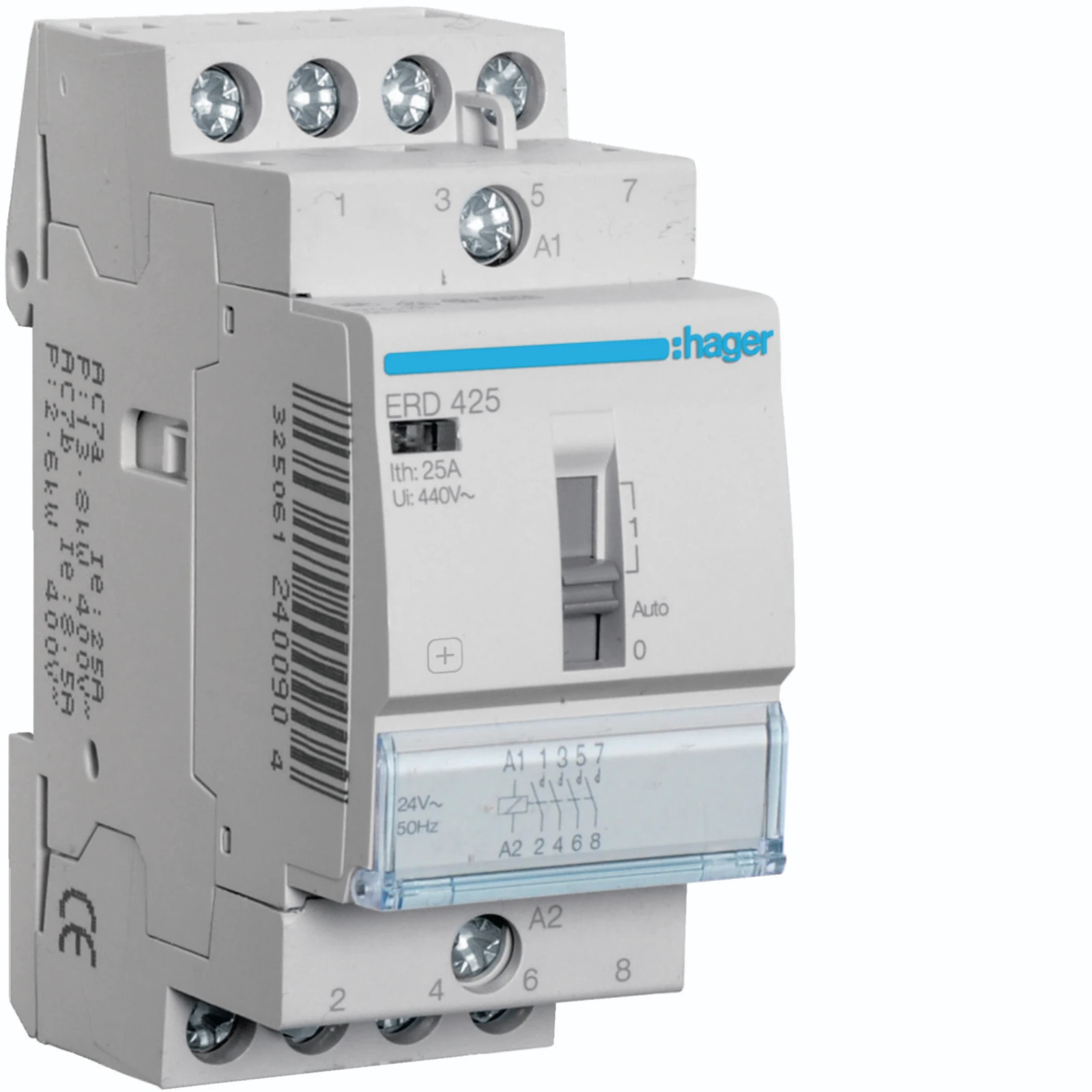 Hager Installatiehulpschakelaar modulair ERD425 ERD425 18273315