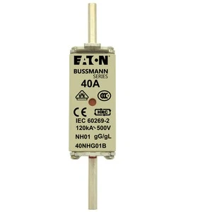 Eaton - Smeltpatroon (mes) - NH FUSE 40A 500V GG/GL SIZE 01 40NHG01B 184403