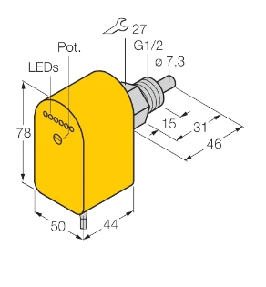 Turck - Stromingsmonitor - FCS-G1/2A4P-VRX/24VDC 6870096 18579859