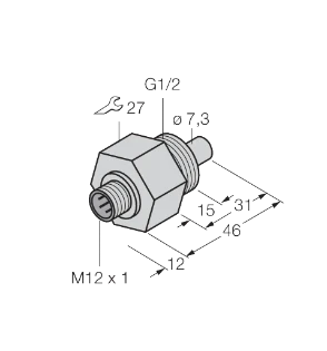Turck - Stromingsmonitor - FCS-G1/2A4-NA-H1141 6870303 18579946