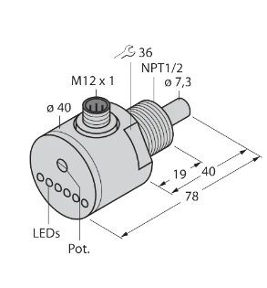 Turck - Stromingsmonitor - FCS-N1/2A4-ARX-H1140 6871035 18579994