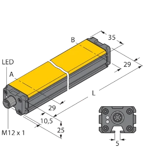 Turck - Wegsensor - LI700P0-Q25LM0-ELIU5X3-H1151 100001938 18580225