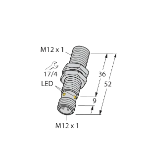 Turck - Inductieve naderingsschakelaar - BI2-M12-AP6X-H1141 46065 18580651