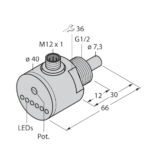 Turck - Stromingsmonitor - FCS-G1/2A4-AP8X-H1141 6870004 18580715
