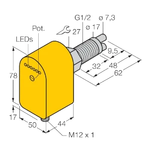 Turck - Stromingsmonitor - FCS-GL1/2A2P-LIX-H1141/A 6870455 18580785