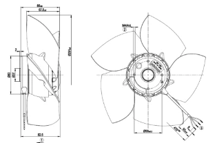 EBM-Papst - Ventilator - A2D250-AD26-05 A2D250AD2605 18583520