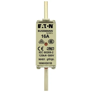 Eaton - Smeltpatroon (mes) - NH FUSE 16A 500V GG/GL SIZE 01 16NHG01B 2232187
