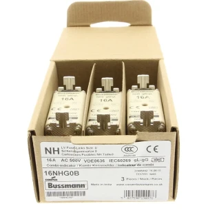 Eaton - Smeltpatroon (mes) - NH FUSE 16A 500V GG/GL SIZE 0 16NHG0B 2232194