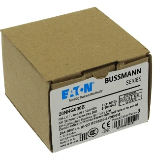 Eaton - Smeltpatroon (mes) - NH FUSE 20AMP 500V SIZE 000 GG MGL 20NHG000B 2238138