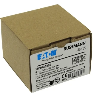 Eaton - Smeltpatroon (mes) - NH FUSE 25AMP 500V SIZE 000 GG MGL 25NHG000B 2238810