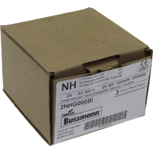 Eaton - Smeltpatroon (mes) - NH FUSE 2AMP 500V SIZE 000 GG IMGL 2NHG000BI 2239222