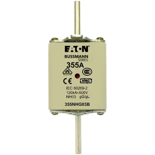 Eaton - Smeltpatroon (mes) - NH FUSE 355A 500V GG/GL SIZE 03 355NHG03B 2239633