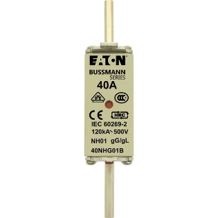 Eaton - Smeltpatroon (mes) - NH FUSE 40A 500V GG/GL SIZE 01 40NHG01B 2240044