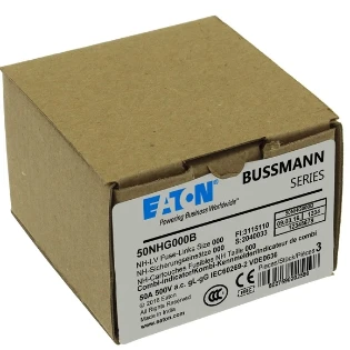 Eaton - Smeltpatroon (mes) - NH FUSE 50AMP 500V SIZE 000 GG MGL 50NHG000B 2240360