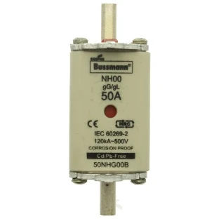 Eaton - Smeltpatroon (mes) - NH FUSE 50A 500V GG SIZE 00 50NHG00B 2240374