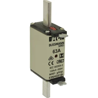 Eaton - Smeltpatroon (mes) - NH FUSE 63A 500V GL/GG SIZE 01 63NHG01BI 2240756
