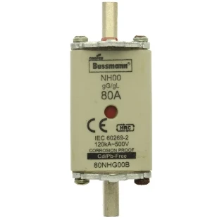 Eaton - Smeltpatroon (mes) - 0NH FUSE 80AMP 500V gG SIZE 00 DUAL 80NHG00B 2241180