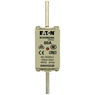 Eaton - Smeltpatroon (mes) - NH FUSE 80A 500V GG/GL SIZE 02 80NHG02B 2241199