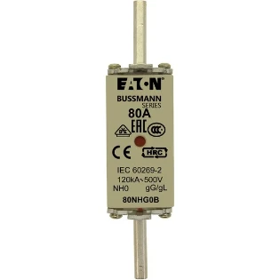Eaton - Smeltpatroon (mes) - NH FUSE 80A 500V GG/GL SIZE 0 80NHG0B 2241207