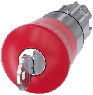 Siemens - Drukknop frontelement (paddenstoel) - 3SU1050-1HG20-0AA0 3SU10501HG200AA0 2431205
