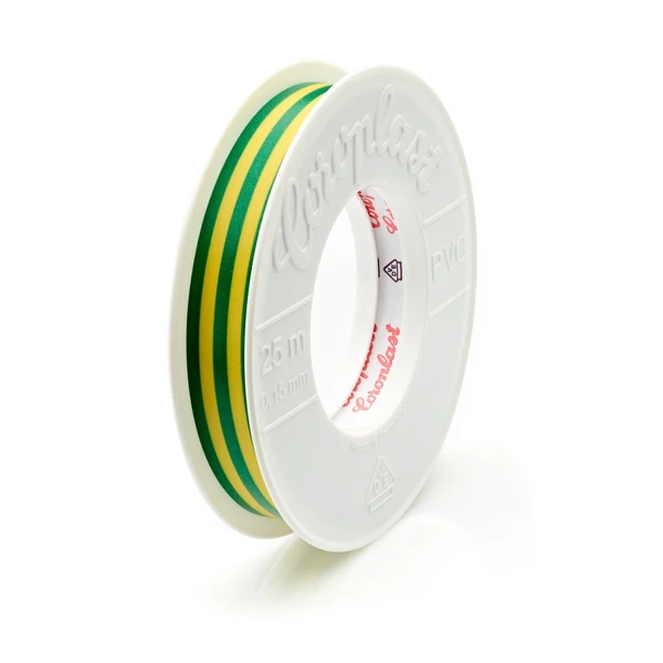 Coroplast Zelfklevende tape 302-15X25 GROEN/GEEL 103153 3448504
