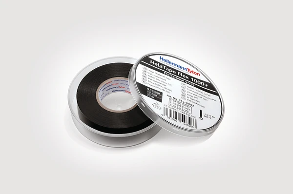 HellermannTyton Zelfklevende tape HTAPE-FLEX1000+ 19x20-PVC-BK 710-10602 344879