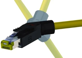 Harting - Rechthoekige connector, set (industrieconnector) - RJI 10G RJ45 plug Cat6, 8p IDC angl 09451511561 358177