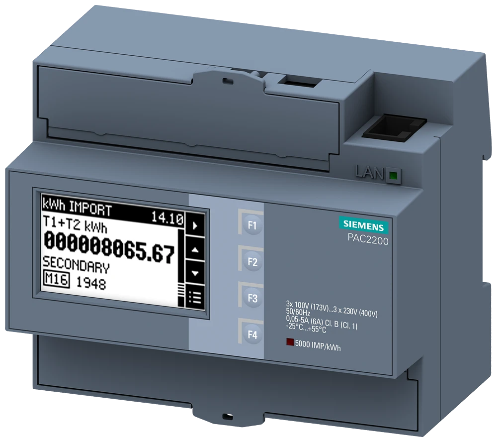 Siemens Elektriciteitsmeter 7KM2200-2EA30-1JA1 7KM22002EA301JA1 389429
