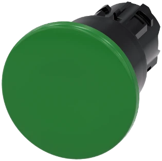 Siemens - Drukknop frontelement (paddenstoel) - 3SU1000-1BA40-0AA0 3SU10001BA400AA0 397087