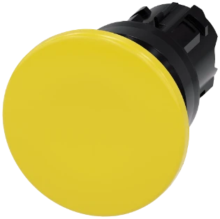 Siemens - Drukknop frontelement (paddenstoel) - 3SU1000-1BD30-0AA0 3SU10001BD300AA0 397096