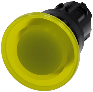 Siemens - Drukknop frontelement (paddenstoel) - 3SU1001-1BD30-0AA0 3SU10011BD300AA0 397393