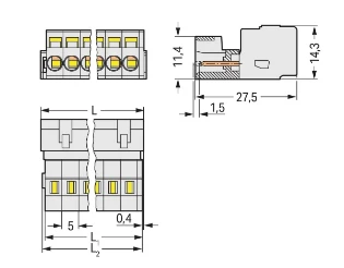 Wago - Kabelconnector voor printplaatconnector - 721-606 721-606 4682972