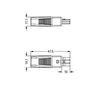 Wago - Connector voor insteekbare gebouwinstallatie - 893-1002 893-1002 4684622