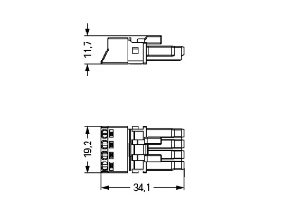 Wago - Connector voor insteekbare gebouwinstallatie - 890-244 890-244 4685370