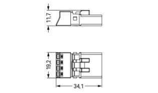 Wago - Connector voor insteekbare gebouwinstallatie - 890-254 890-254 4686123