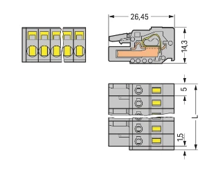 Wago - Kabelconnector voor printplaatconnector - 231-105/026-000 231-105/026-000 4686233